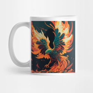 Phoenix on Fire Pop Art Mug